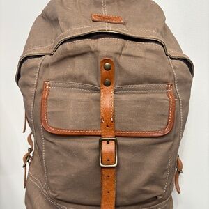 Will Canvas and Leather Backpack with pillows